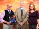 (L - R) TWC's Jim Cantore; ARRL Southeastern Division Director Greg Sarratt, W4OZK, and TWC's Jen Carfagno.
[Courtesy of TWC]